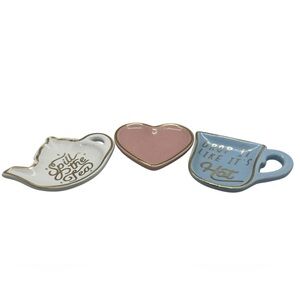 Target Bullseye Drop It Like Its Hot Tea BAG SPOON HOLDER Spill The Tea Set Of 3
